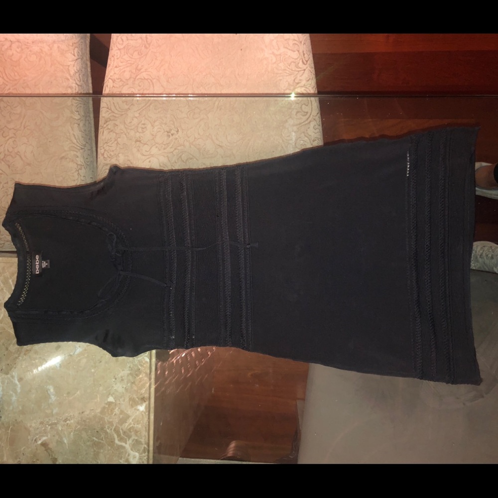 Crochet Little black Bebe Dress